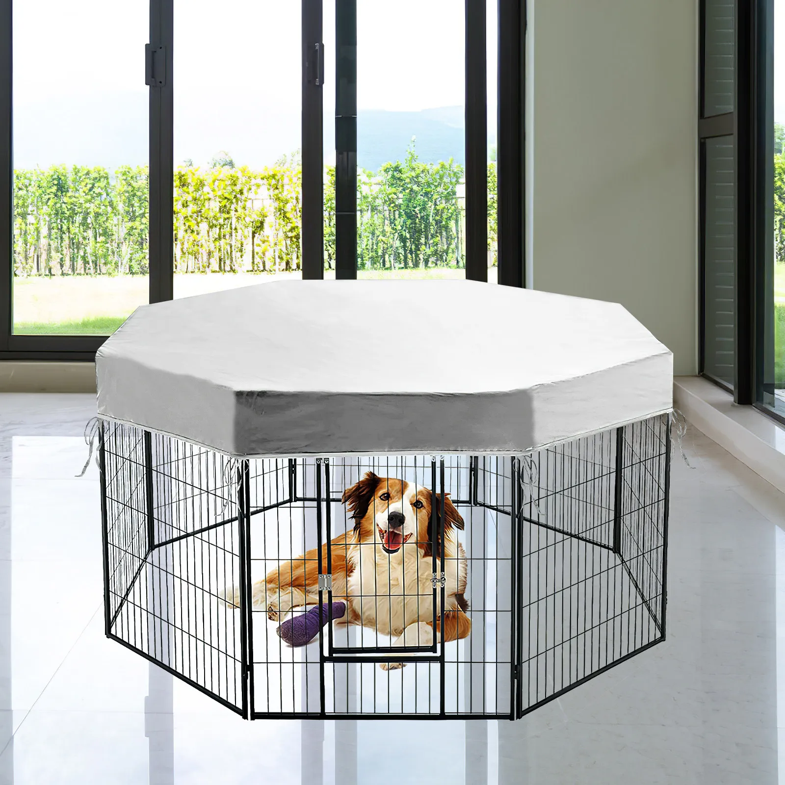 Waterproof Oxford Cloth Dog Kennel Cover Sunshade Outdoor Dog Playpen Cover Camping Pet Cage Roof Protector Pet Cage Protector
Waterproof Oxford Cloth Dog Kennel Cover Sunshade Outdoor Dog Playpen Cover Camping Pet Cage Roof Protector Pet Cage Protector
