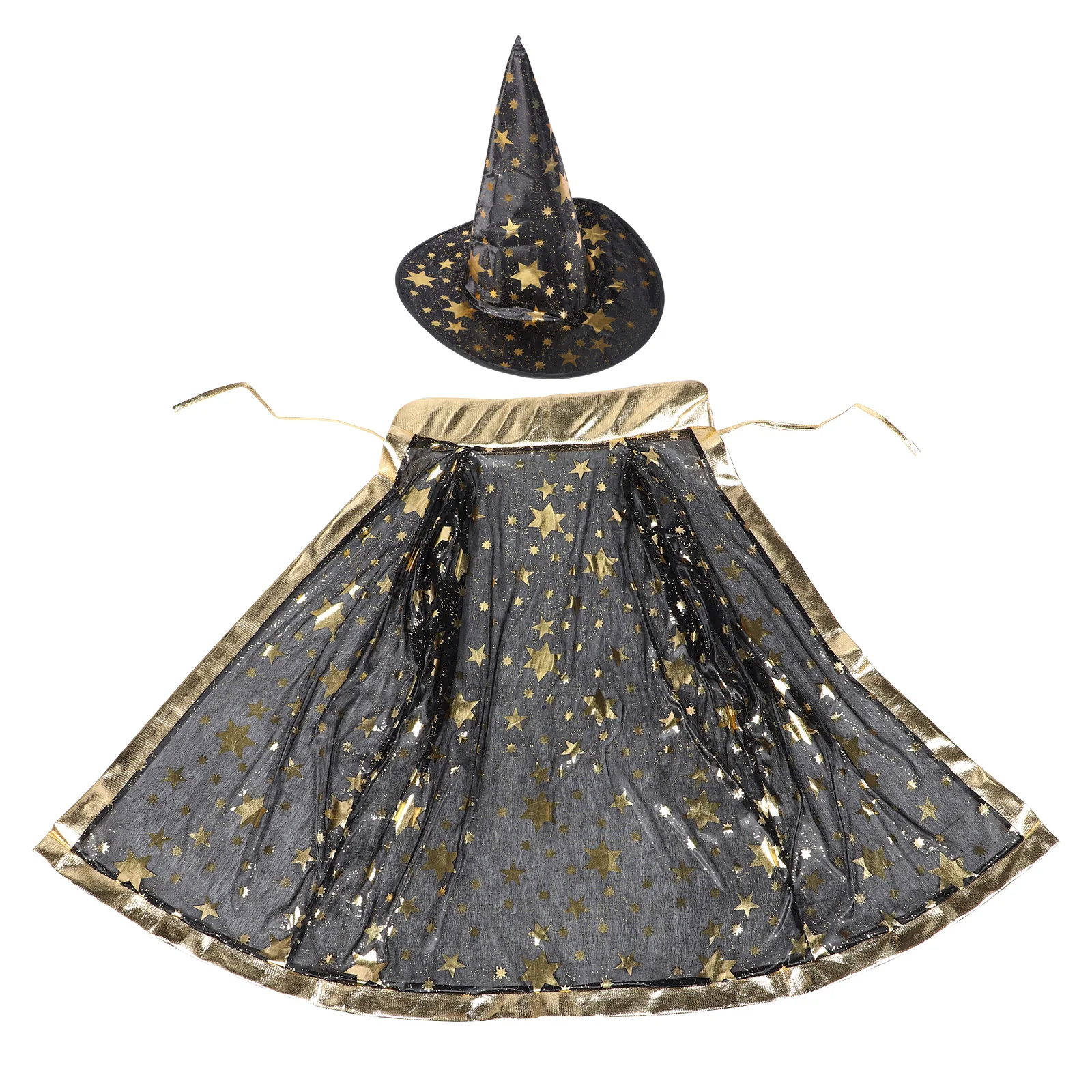 Halloween Kids Wizard Costume Star Pattern Cape Cloak Hat Premium Material Cosplay Party Child Size Festive DIY Supplies
Halloween Kids Wizard Costume Star Pattern Cape Cloak Hat Premium Material Cosplay Party Child Size Festive DIY Supplies