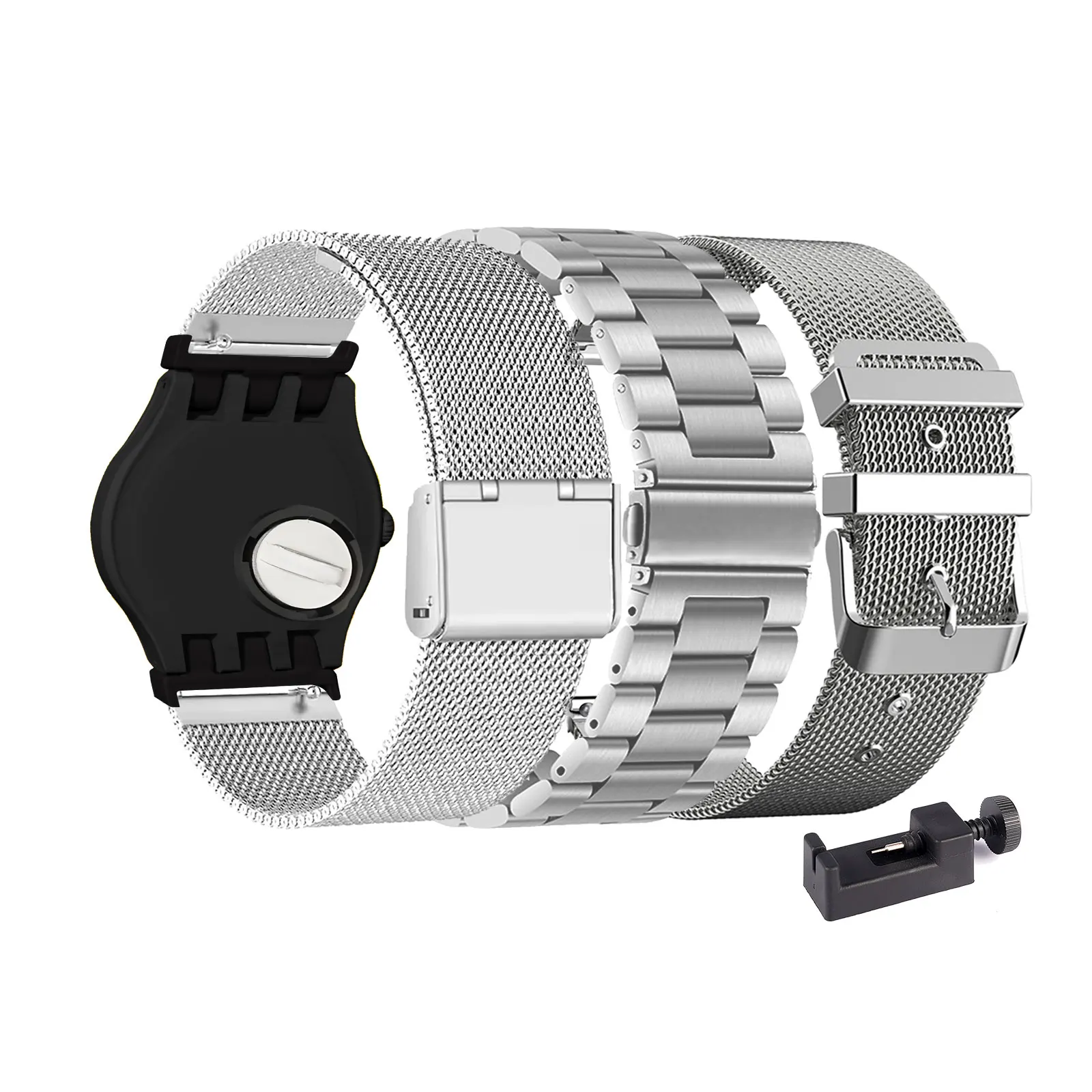3pcs Metal Bands for swatch 19mm Strap for Men and Women
3pcs Metal Bands for swatch 19mm Strap for Men and Women