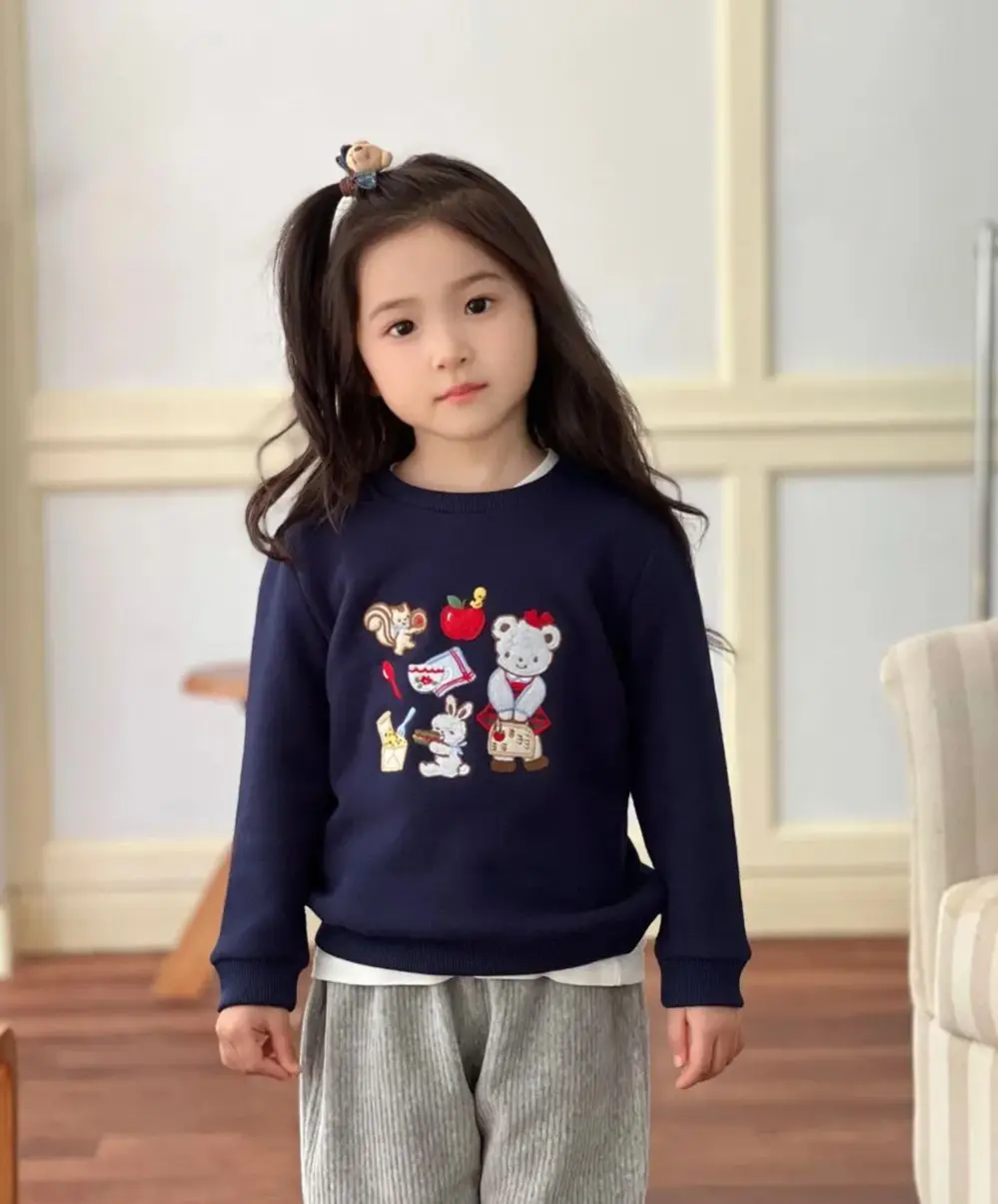 kids girls clothes baby sweatshirt Cartoon sticker top Navy blue round neck pullover boys clothing
kids girls clothes baby sweatshirt Cartoon sticker top Navy blue round neck pullover boys clothing