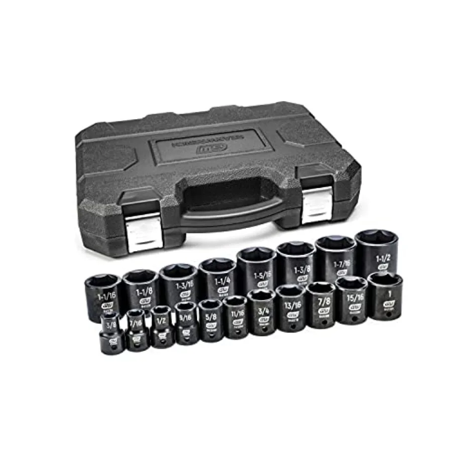 19 Pc. Drive 6 Pt. Standard Impact Socket Set - 84932N
19 Pc. Drive 6 Pt. Standard Impact Socket Set - 84932N