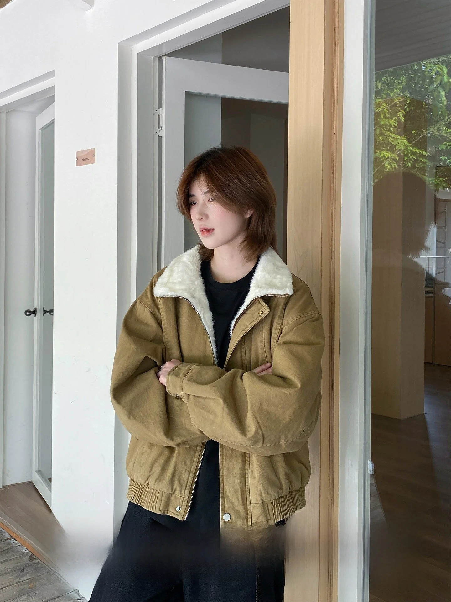 Unisex Retro Color Block Fur Collar Cotton Workwear Jacket Ja1 Never Stay up Late Style Winter Long Sleeve Zipper Closure Coat
Unisex Retro Color Block Fur Collar Cotton Workwear Jacket Ja1 Never Stay up Late Style Winter Long Sleeve Zipper Closure Coat