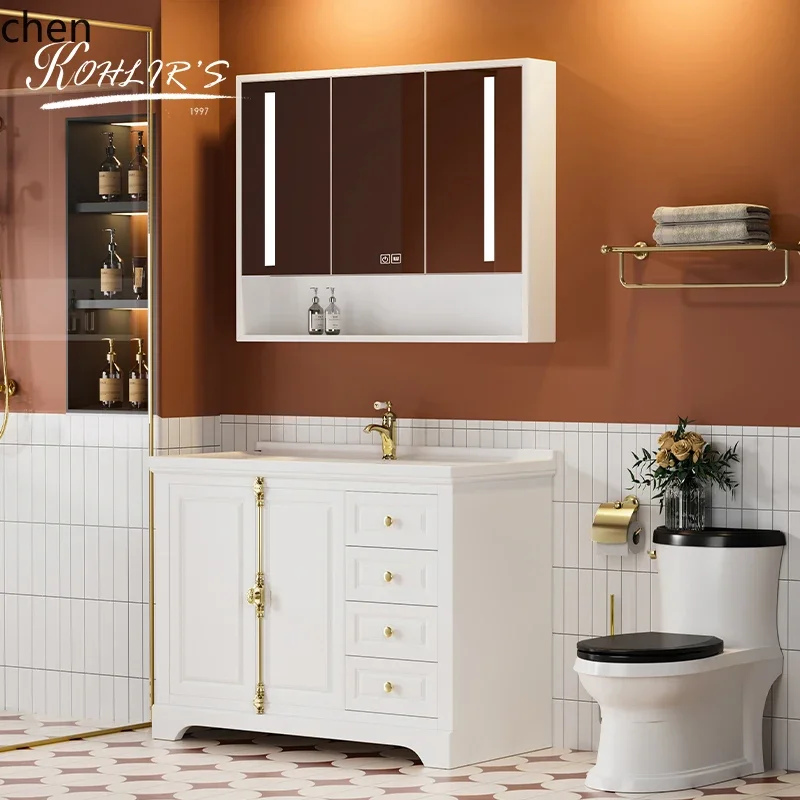 retro bathroom cabinet combination solid wood washbasin floor-to-ceiling ceramic washbasin oak washbasin pool
retro bathroom cabinet combination solid wood washbasin floor-to-ceiling ceramic washbasin oak washbasin pool