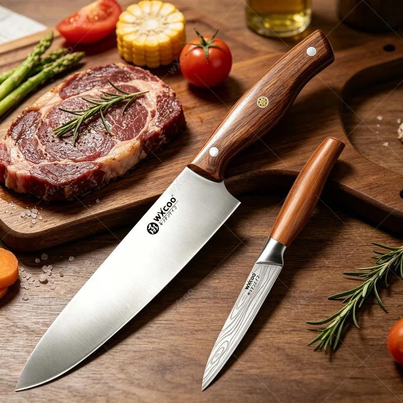 WXCOO Professional Chef's Knife 5Cr15Mov Stainless Steel Meat Cleaver Santoku Knife Kitchen Vegetable Slicing Knife
WXCOO Professional Chef's Knife 5Cr15Mov Stainless Steel Meat Cleaver Santoku Knife Kitchen Vegetable Slicing Knife