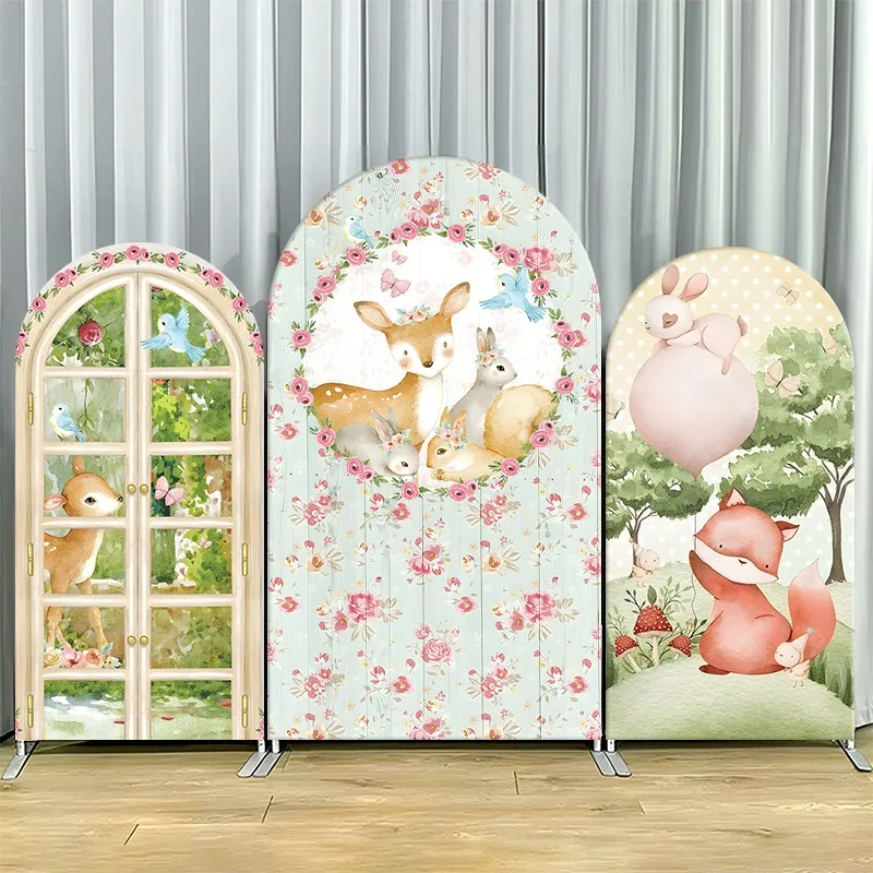 Arch Backdrop Cover Single Side Floral Deer Fox Thickened Garden Wildlife Balloon Party Decoration Photo Booth Background Event
Arch Backdrop Cover Single Side Floral Deer Fox Thickened Garden Wildlife Balloon Party Decoration Photo Booth Background Event