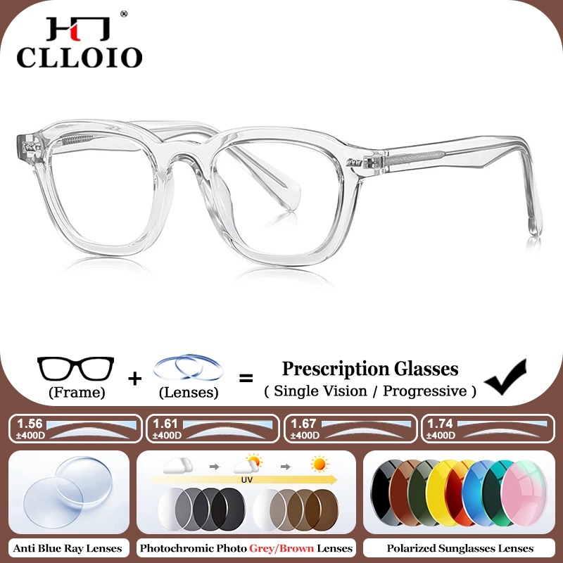 CLLOIO Unisex Blue Light Blocking Reading Prescription Glasses Photochromic Myopia Driving UV400 Eyewear Progressive For Office
CLLOIO Unisex Blue Light Blocking Reading Prescription Glasses Photochromic Myopia Driving UV400 Eyewear Progressive For Office