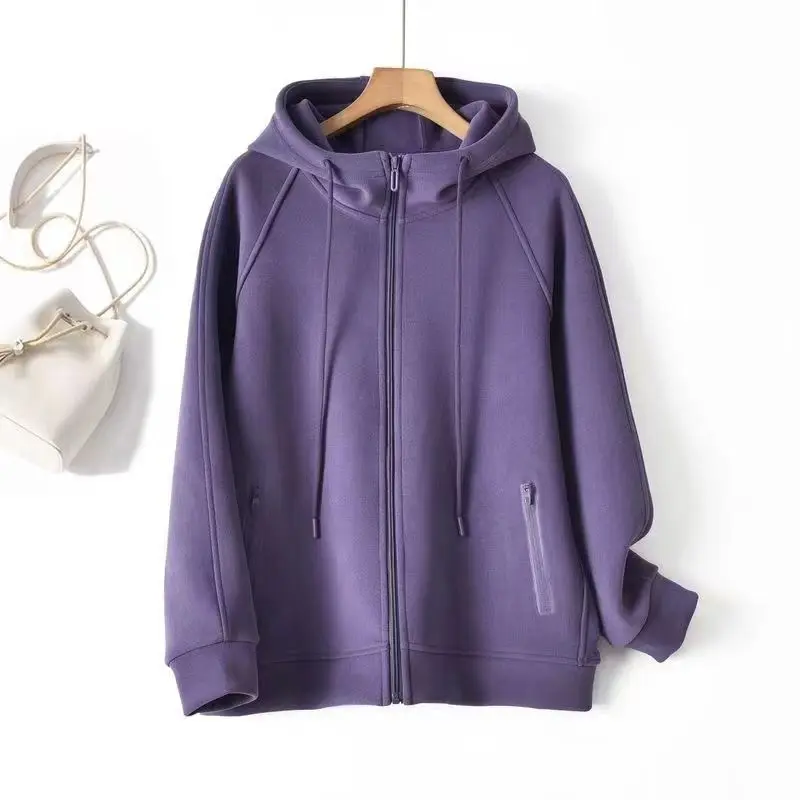 Thickening Hooded Jackets Streetwear Casual Harajuku Hip Hop Women Fashion Solid color Full Zip Hooded Coat Tops Outwear Autumn
Thickening Hooded Jackets Streetwear Casual Harajuku Hip Hop Women Fashion Solid color Full Zip Hooded Coat Tops Outwear Autumn