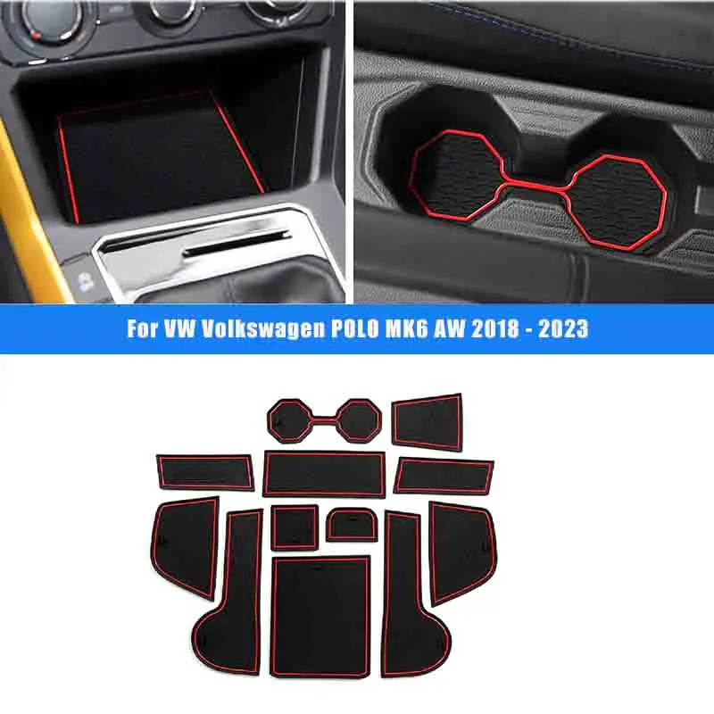 Автомобильный противоскользящий коврик для ворот, коврик для двери автомобиля, коврик для чашки для VW Volkswagen POLO MK6 AW 2018-2023, автомобильные аксессуары для интерьера
Автомобильный противоскользящий коврик для ворот, коврик для двери автомобиля, коврик для чашки для VW Volkswagen POLO MK6 AW 2018-2023, автомобильные аксессуары для интерьера