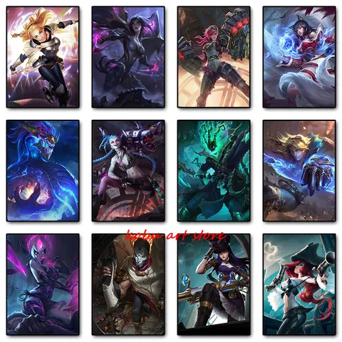 Game League of Legends Canvas Painting Jarvan, Jhin, Jax Posters and Prints Wall Art Picture for Gaming Room Home Decoration