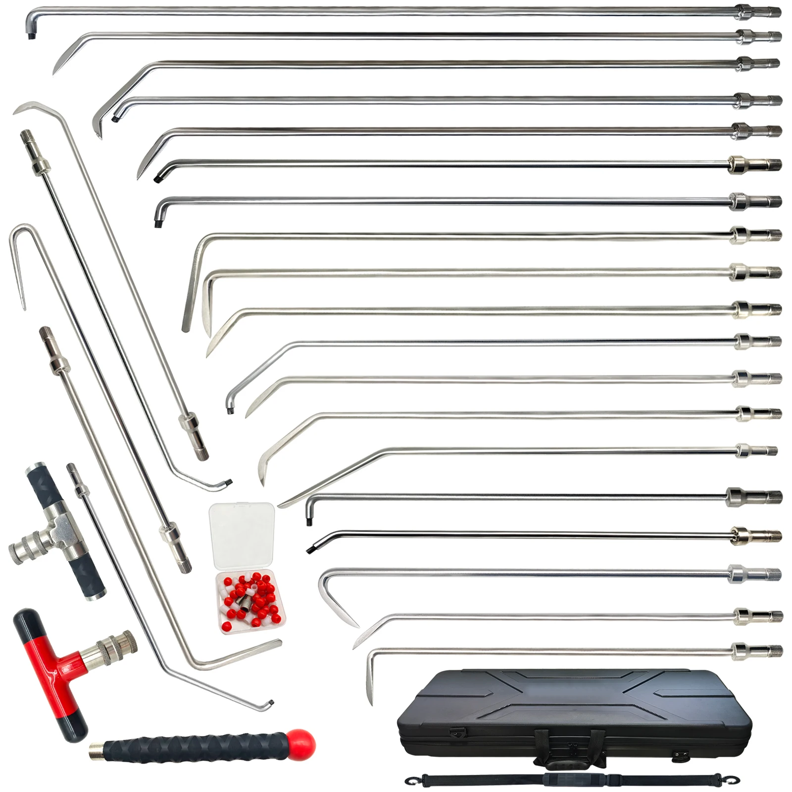 24 Pcs Dent Repair Pry Bar Kit, Paintless Dent Repair Tools for Vehicles with a Carrying Case
24 Pcs Dent Repair Pry Bar Kit, Paintless Dent Repair Tools for Vehicles with a Carrying Case