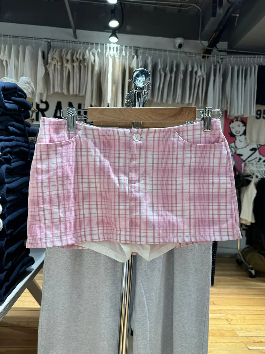Pink Plaid Straight Mini Skirt Women Summer Low Waist Pocket A-line Faldas Bottom Preppy Style Sweet Casual Short Skirts Y2k New
Pink Plaid Straight Mini Skirt Women Summer Low Waist Pocket A-line Faldas Bottom Preppy Style Sweet Casual Short Skirts Y2k New