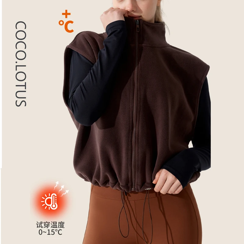 Winter Sports Waistcoat Warm Gilet Vest Casual Coat Fleece Sleeveless Fitness Outerwear Stand Collar Weskit Sweaters for Women
Winter Sports Waistcoat Warm Gilet Vest Casual Coat Fleece Sleeveless Fitness Outerwear Stand Collar Weskit Sweaters for Women