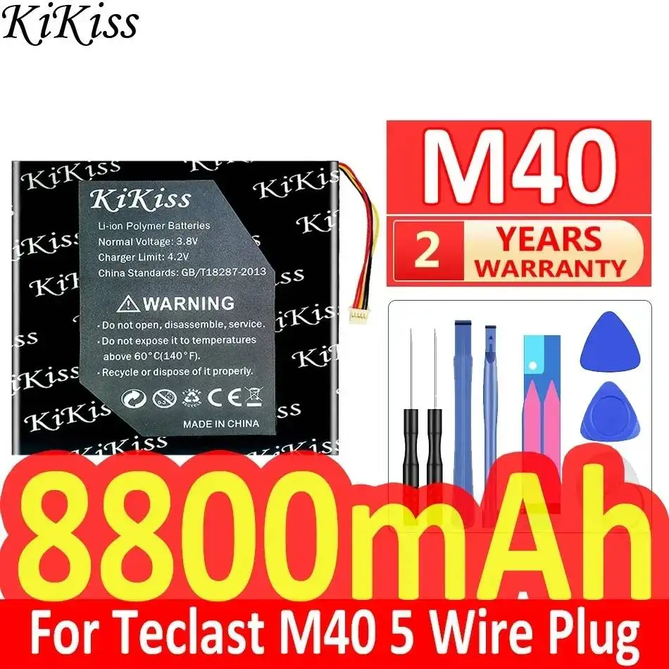 8800mAh For Teclast M40 5 Wire Plug Tablet Battery Premium Replacement
8800mAh For Teclast M40 5 Wire Plug Tablet Battery Premium Replacement