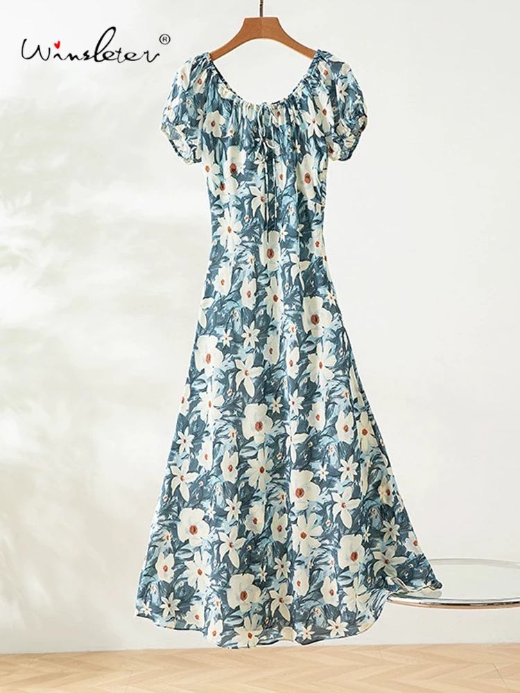Winsleter-Women 100%Real Silk Elegant Dress, O Neck Lantern Sleeve Print, French Retro Commute Dresses, 2025 Summer New D54768CC
Winsleter-Women 100%Real Silk Elegant Dress, O Neck Lantern Sleeve Print, French Retro Commute Dresses, 2025 Summer New D54768CC