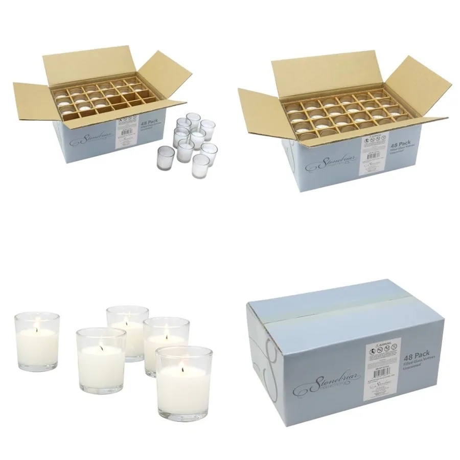 Hour Long Burning Unscented Wax Filled Votive Holders, Pack
Hour Long Burning Unscented Wax Filled Votive Holders, Pack