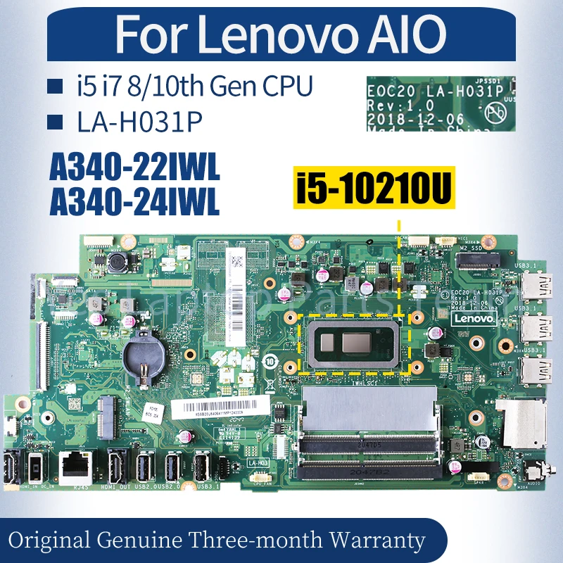 Материнская плата для Lenovo AIO LA-H031P, материнская плата 5B20U54062 01LM756 5B20U53942 5B20U54061, материнская плата все-в-одном для ноутбука
Материнская плата для Lenovo AIO LA-H031P, материнская плата 5B20U54062 01LM756 5B20U53942 5B20U54061, материнская плата все-в-одном для ноутбука