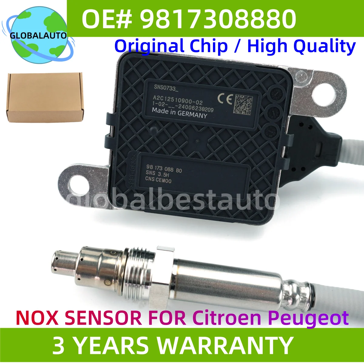 9817308880 SNS0733 Nitrogen Oxygen Sensor NOX Sensor For CITROEN C4 OPEL PEUGEOT 3008 VAUXHALL 2009-2021 9817308880
9817308880 SNS0733 Nitrogen Oxygen Sensor NOX Sensor For CITROEN C4 OPEL PEUGEOT 3008 VAUXHALL 2009-2021 9817308880