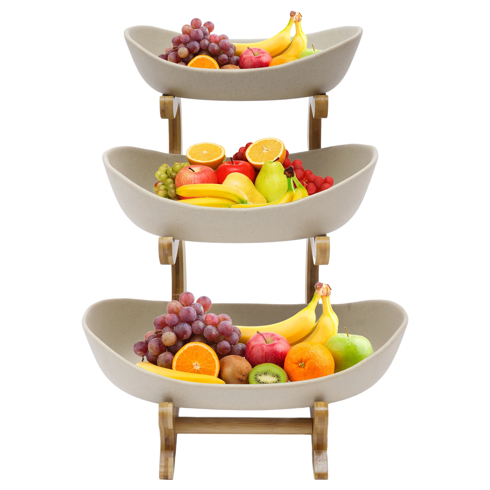 3 Layer Multi-layer Ceramic Fruit Plate with Bamboo Frame, Storage Rack for Fruits, Vegetables & Sushi (Earth color)
3 Layer Multi-layer Ceramic Fruit Plate with Bamboo Frame, Storage Rack for Fruits, Vegetables & Sushi (Earth color)