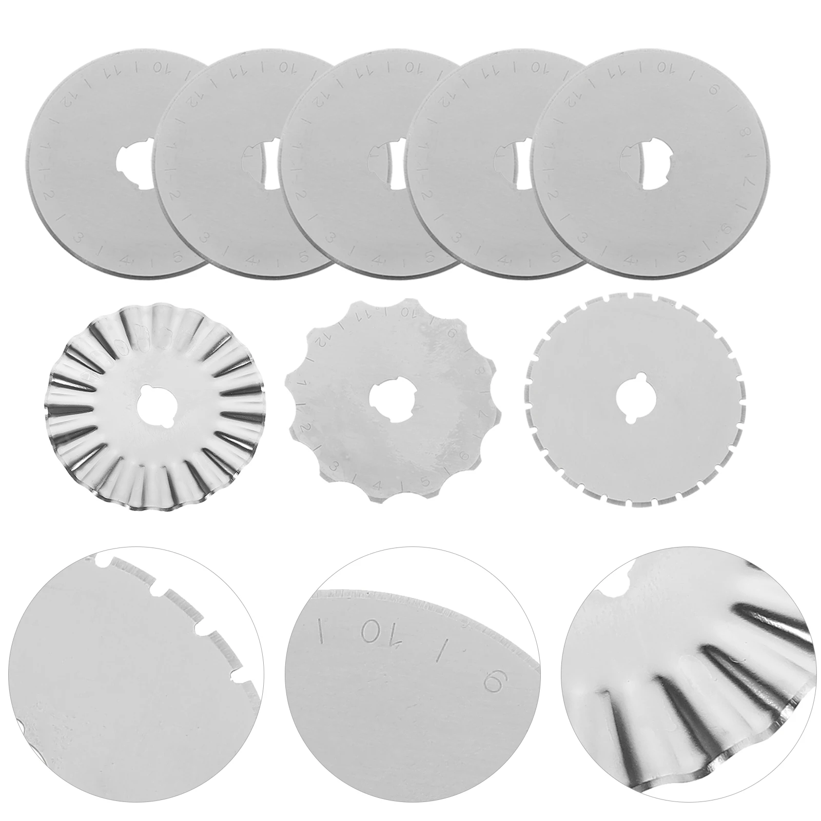 10pcs Rotary Cutter Blades 45Mm Replacement For Sewing Craft Scrapbook Quilting Cutting Tools Silver High-Grade Steel Diy
10pcs Rotary Cutter Blades 45Mm Replacement For Sewing Craft Scrapbook Quilting Cutting Tools Silver High-Grade Steel Diy