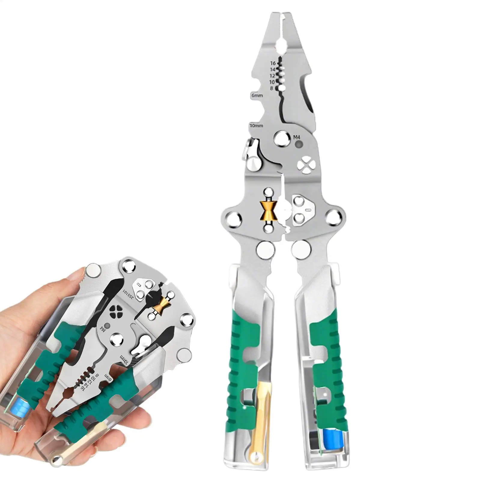 Wire Stripper Tool Cable Stripping Pliers Multifunctional Foldable Professional Voltage Tester For Repairing Precision Crimping
Wire Stripper Tool Cable Stripping Pliers Multifunctional Foldable Professional Voltage Tester For Repairing Precision Crimping