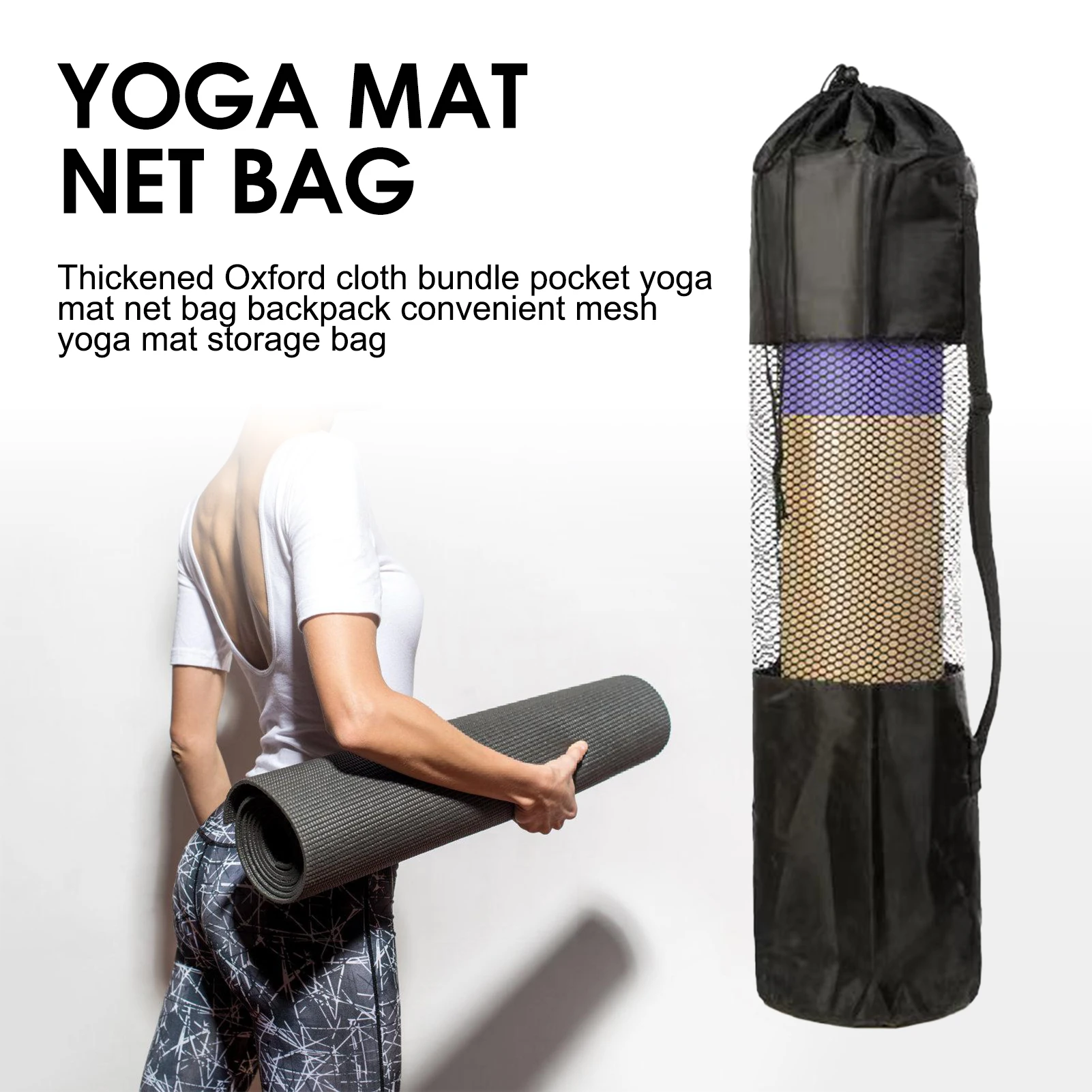 Yoga Mat Bag with Mesh Window Oxford Cloth Lightweight Waterproof for Gym Beach Travel Yoga Strap Storage
Yoga Mat Bag with Mesh Window Oxford Cloth Lightweight Waterproof for Gym Beach Travel Yoga Strap Storage