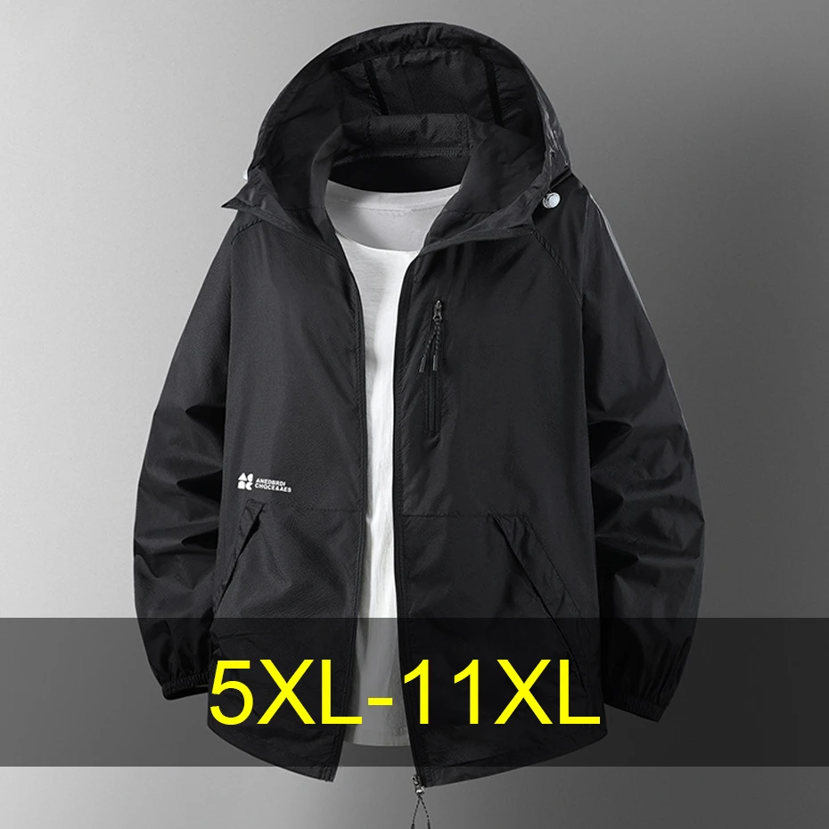 Летняя тонкая мужская куртка 11XL, куртки больших размеров, дышащие модные повседневные однотонные куртки с капюшоном, мужские большие размеры 11XL
Летняя тонкая мужская куртка 11XL, куртки больших размеров, дышащие модные повседневные однотонные куртки с капюшоном, мужские большие размеры 11XL