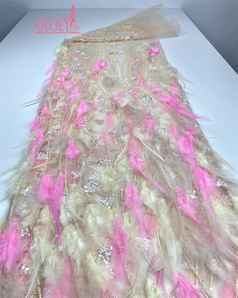 OLOEY High Quality French Lace Fabric Quality Nigerian feather Elegant Woman Party Dresses
OLOEY High Quality French Lace Fabric Quality Nigerian feather Elegant Woman Party Dresses