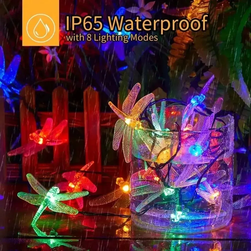 Solar Dragonfly Lighting Strings Light Waterproof Multi Warm White Color LED Fairy Light Outdoor Garden Yard Patio Wedding Party
Solar Dragonfly Lighting Strings Light Waterproof Multi Warm White Color LED Fairy Light Outdoor Garden Yard Patio Wedding Party