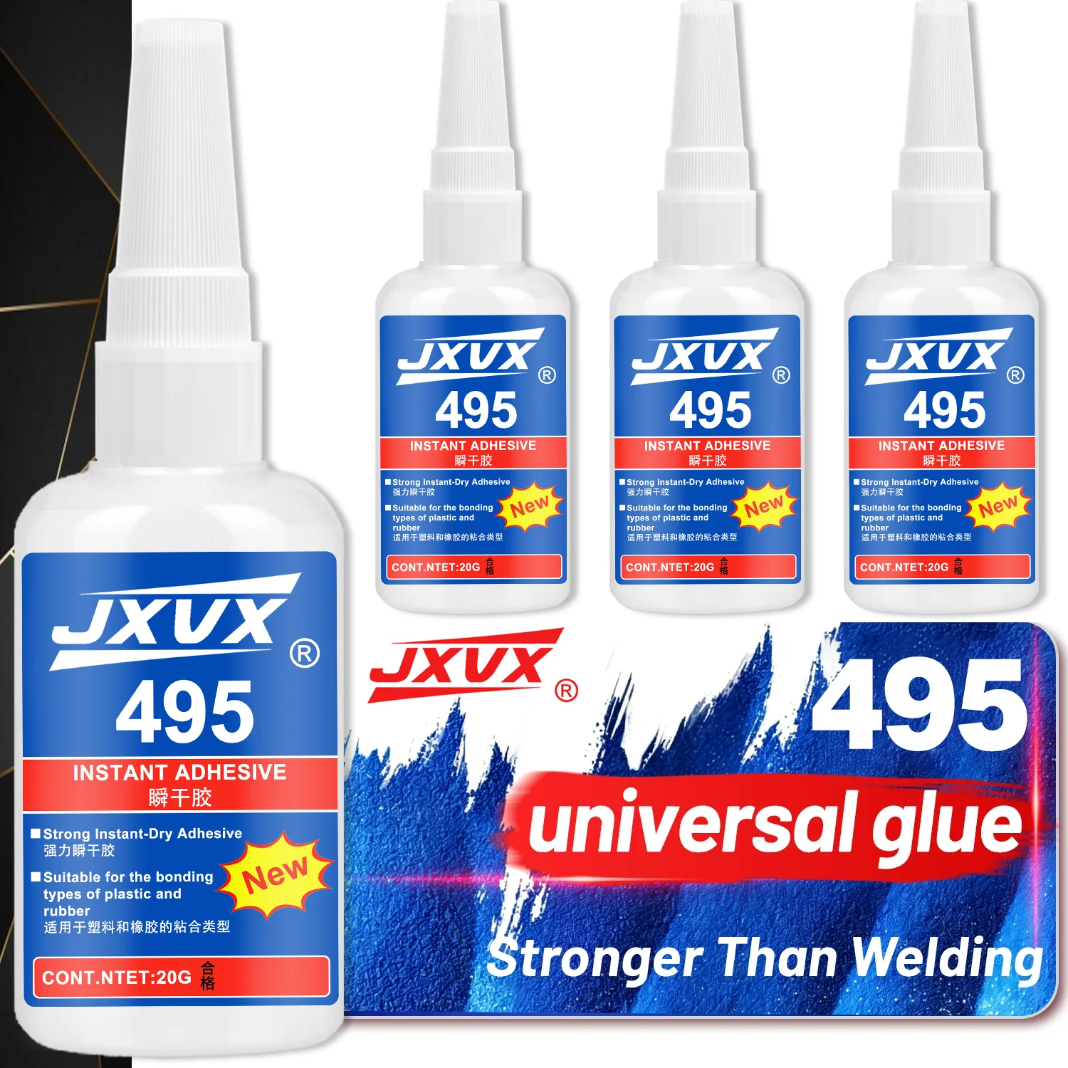 5Sec Super Glue Strong Bond for Shoes/Glass/Metal/Wood/Plastic,Ceramic Quick Dry Industrial Strength Instant Adhesive,20ml.
5Sec Super Glue Strong Bond for Shoes/Glass/Metal/Wood/Plastic,Ceramic Quick Dry Industrial Strength Instant Adhesive,20ml.