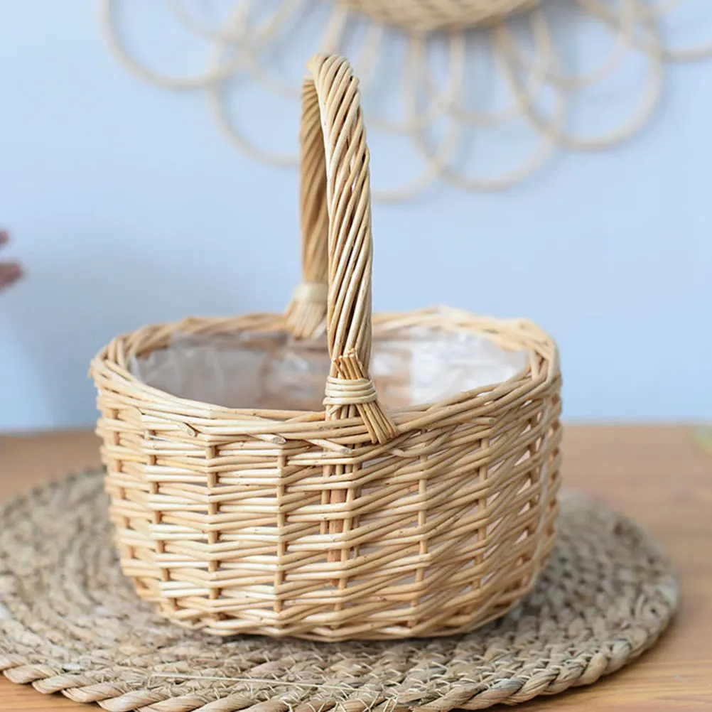 Egg Basket Household Woven Basket Pastoral Style Woven Basket Fruits Picking Basket Camp Storage Organization Basket
Egg Basket Household Woven Basket Pastoral Style Woven Basket Fruits Picking Basket Camp Storage Organization Basket