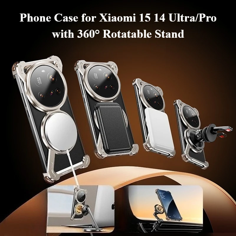 Oatsbasf Metal Magnetic Phone Case for Xiaomi 15 14 Ultra/Pro Case with Kickstand 360°Rotatable Shockproof for Xiaomi 15 14 Case
Oatsbasf Metal Magnetic Phone Case for Xiaomi 15 14 Ultra/Pro Case with Kickstand 360°Rotatable Shockproof for Xiaomi 15 14 Case
