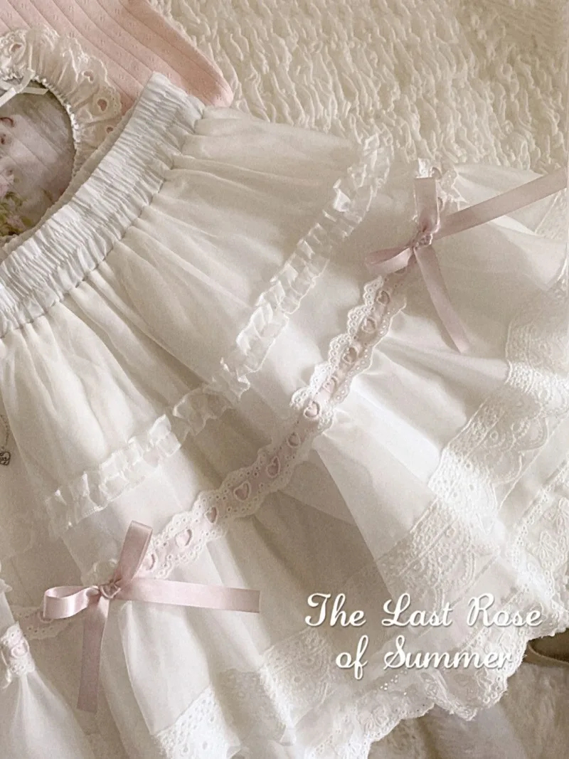Mesh White Lace Ball Gown Skirt A-Line Cake Y2k Ballet Skirts Ruched Patchwork High Waist Women Japanese Sweet Vintage Summer
Mesh White Lace Ball Gown Skirt A-Line Cake Y2k Ballet Skirts Ruched Patchwork High Waist Women Japanese Sweet Vintage Summer