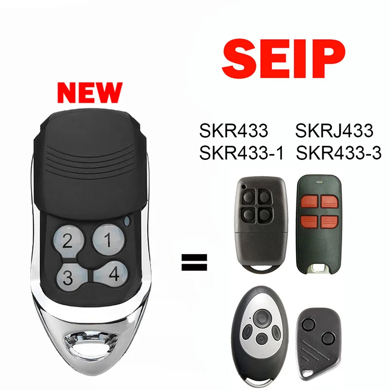 For SEIP SKR433-1 SKR433 SKRJ433 SKR433-3 Garage Door Electric Gate Remote Control 433.92MHz Rolling Code Replace SEIP Opener
For SEIP SKR433-1 SKR433 SKRJ433 SKR433-3 Garage Door Electric Gate Remote Control 433.92MHz Rolling Code Replace SEIP Opener