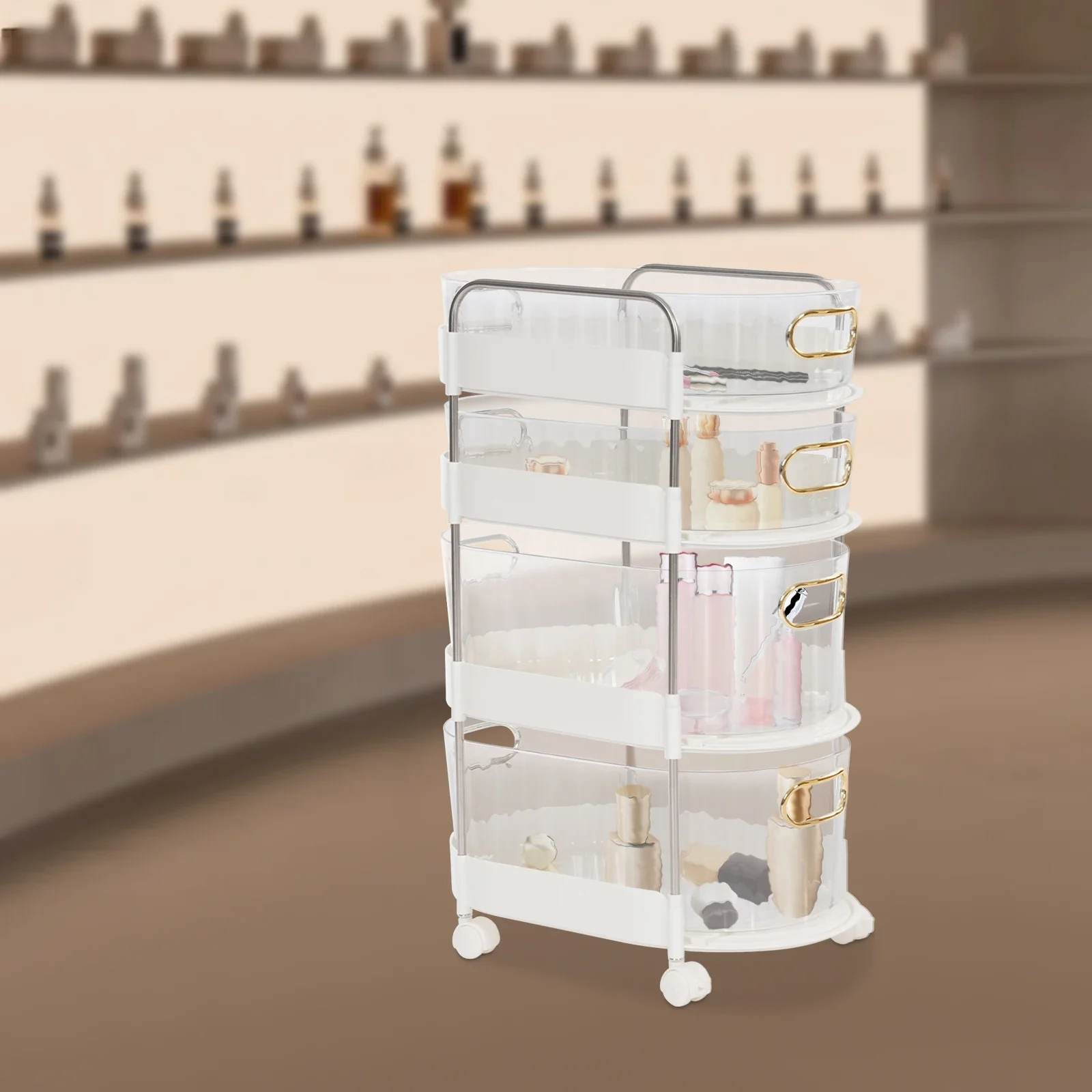 4-tier Drawer Storage Rolling Cart, Mobile Storage Organizer, Multi-Functional Storage Trolley
4-tier Drawer Storage Rolling Cart, Mobile Storage Organizer, Multi-Functional Storage Trolley