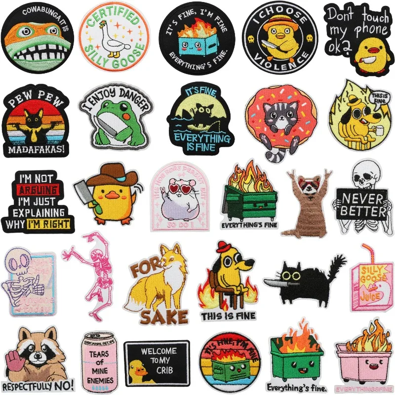 Designer Funny Letters Duck Frog Cat Fox Iron-on Sew Embroidery Badge Patches DIY T-shirt Hat Backpack Clothing Applique Sticker
Designer Funny Letters Duck Frog Cat Fox Iron-on Sew Embroidery Badge Patches DIY T-shirt Hat Backpack Clothing Applique Sticker