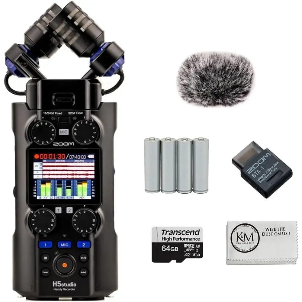 Комплект портативного диктофона H5studio: Bluetooth-адаптер BTA-1 + карта памяти microSD 64 ГБ + ветрозащитный экран + 4 батарейки АА + набор для чистки
Комплект портативного диктофона H5studio: Bluetooth-адаптер BTA-1 + карта памяти microSD 64 ГБ + ветрозащитный экран + 4 батарейки АА + набор для чистки