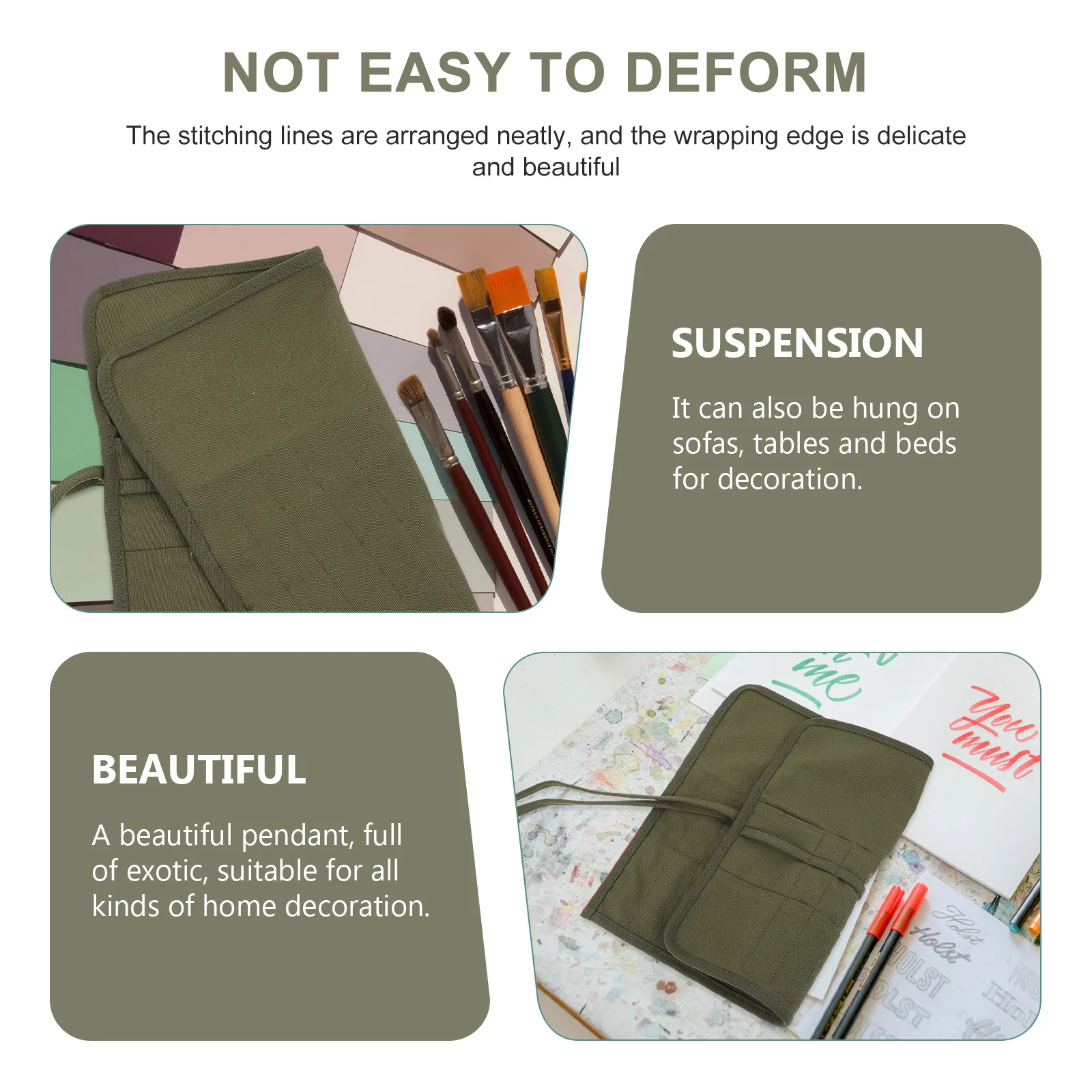 Pencil Case Canvas Tool Storage Bag Painting Brush Holder Artist Large Capacity
Pencil Case Canvas Tool Storage Bag Painting Brush Holder Artist Large Capacity