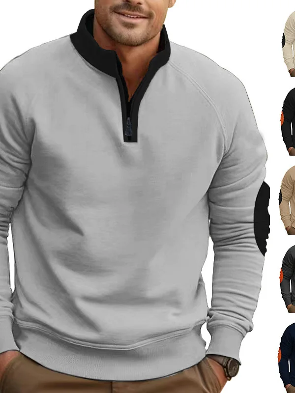 Casual Fleece Lined Long Sleeve Hoodie Stand Collar Zipper Men's Sweatshirt Breathable Warm Polyester Fabric Leisure Style
Casual Fleece Lined Long Sleeve Hoodie Stand Collar Zipper Men's Sweatshirt Breathable Warm Polyester Fabric Leisure Style