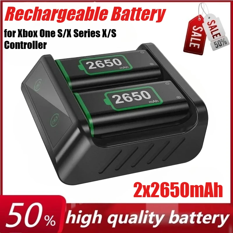 2x2650mAh Rechargeable Battery for Xbox One S/X Series X/S Controller Battery with Battery Charger
2x2650mAh Rechargeable Battery for Xbox One S/X Series X/S Controller Battery with Battery Charger