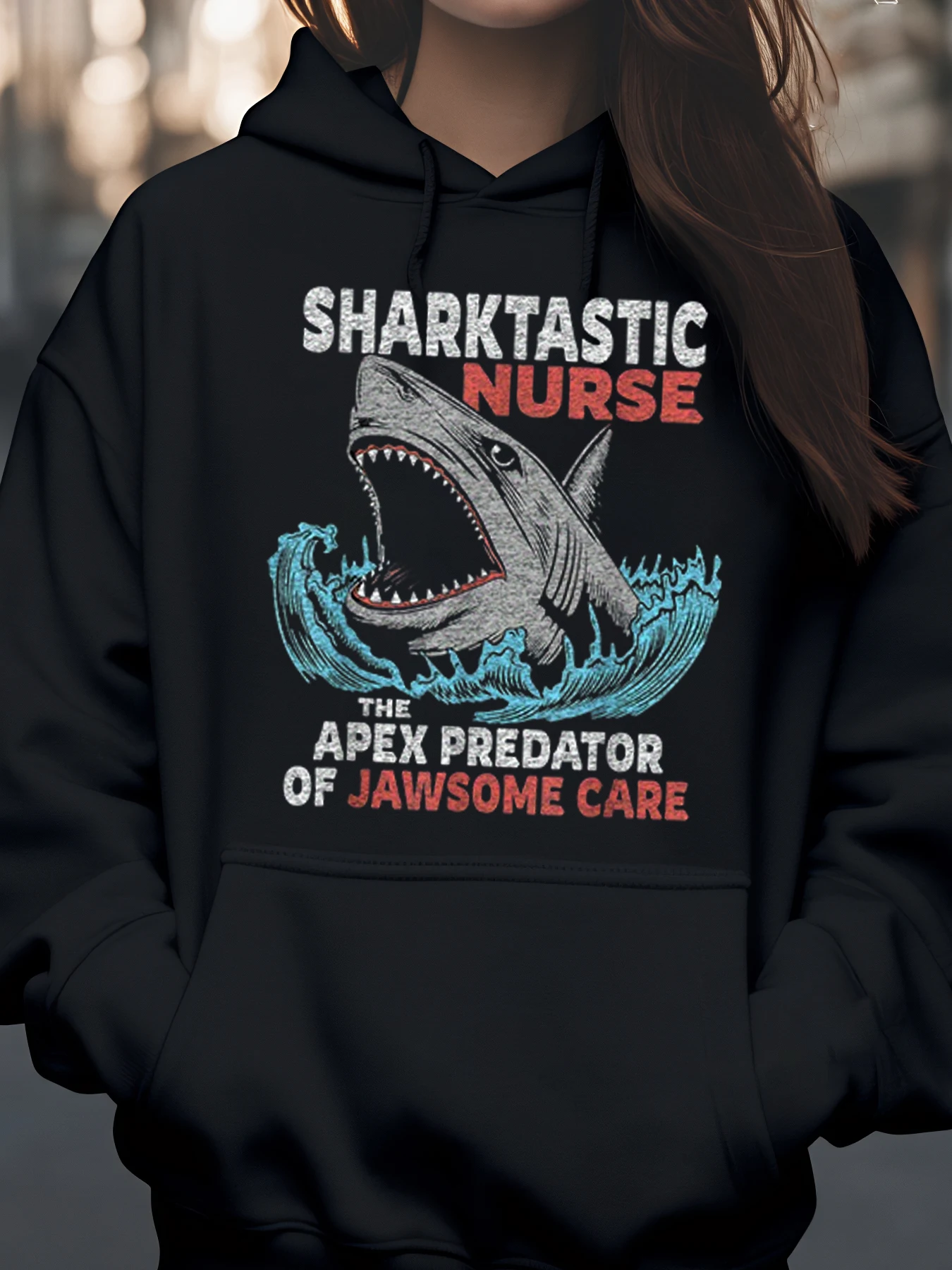 Толстовка с рисунком Sharktastic Nurse Apex Predator of Jawsome Care, подарок на Хэллоуин для медсестер и любителей акулы
Толстовка с рисунком Sharktastic Nurse Apex Predator of Jawsome Care, подарок на Хэллоуин для медсестер и любителей акулы