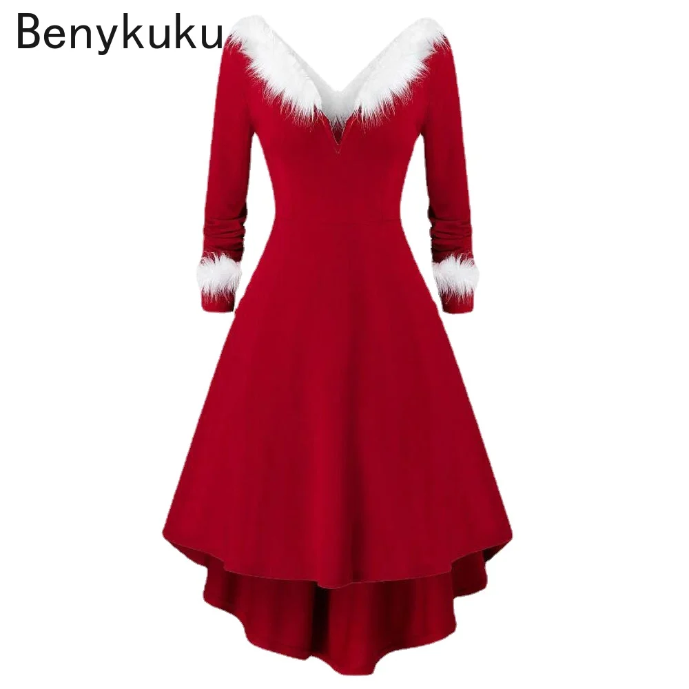 Women Christmas Dress Winter Long Sleeve V Neck Plaid Print Halloween Costume Party Dresses Casual Vintage Womens Clothing 2024
Women Christmas Dress Winter Long Sleeve V Neck Plaid Print Halloween Costume Party Dresses Casual Vintage Womens Clothing 2024