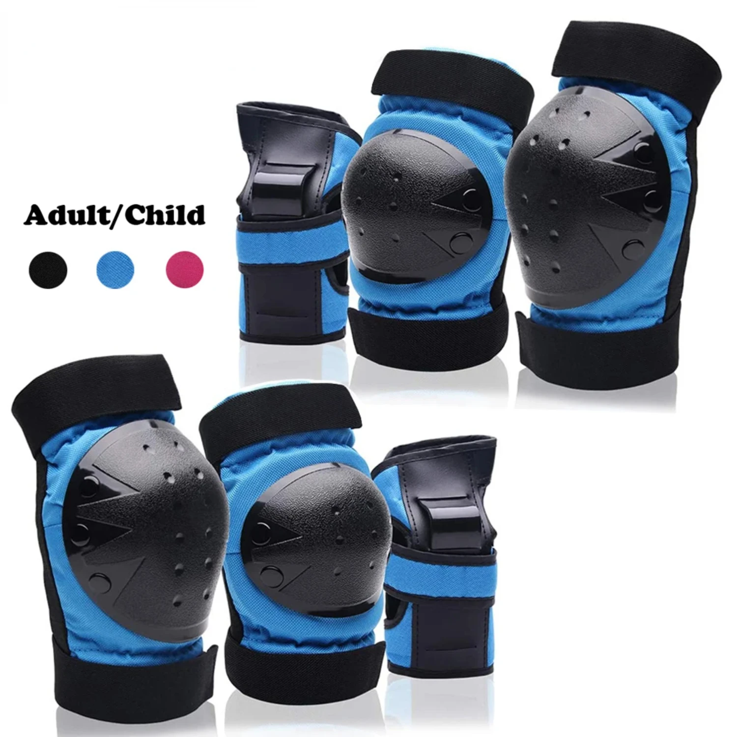 6Pcs /Adults Knee Pads Elbow Pads Wrist Guards Protective Gear Skateboarding Roller Skating Cycling BMX Bicycle Bike
6Pcs /Adults Knee Pads Elbow Pads Wrist Guards Protective Gear Skateboarding Roller Skating Cycling BMX Bicycle Bike