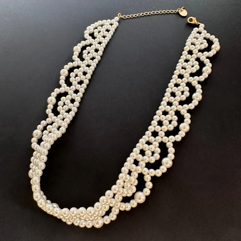 Модное многослойное ожерелье-чокер VKVVA с жемчугом и бисером для женщин
Модное многослойное ожерелье-чокер VKVVA с жемчугом и бисером для женщин