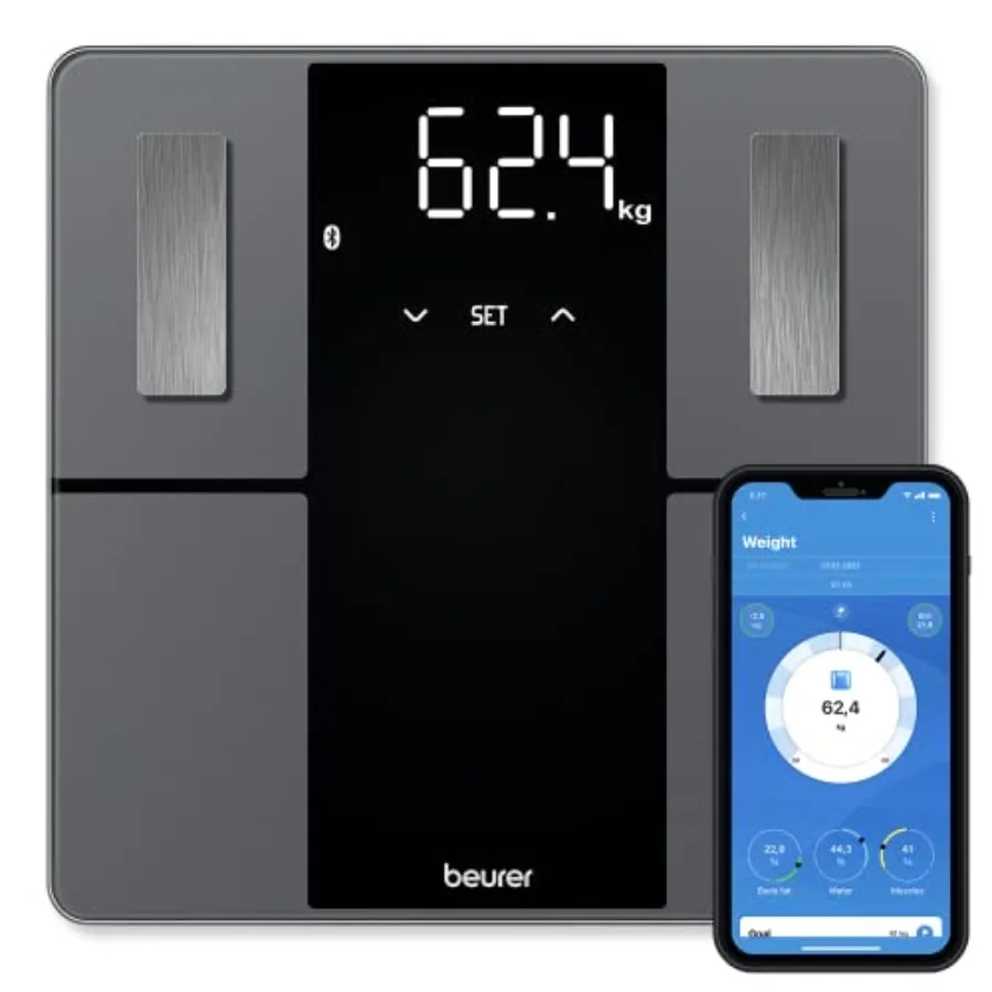 BF500 Smart Body Analysis Scale with Bluetooth and App Accurate Digital Diagnostic Scale Measures Body Fat Muscle Mass Caloric
BF500 Smart Body Analysis Scale with Bluetooth and App Accurate Digital Diagnostic Scale Measures Body Fat Muscle Mass Caloric