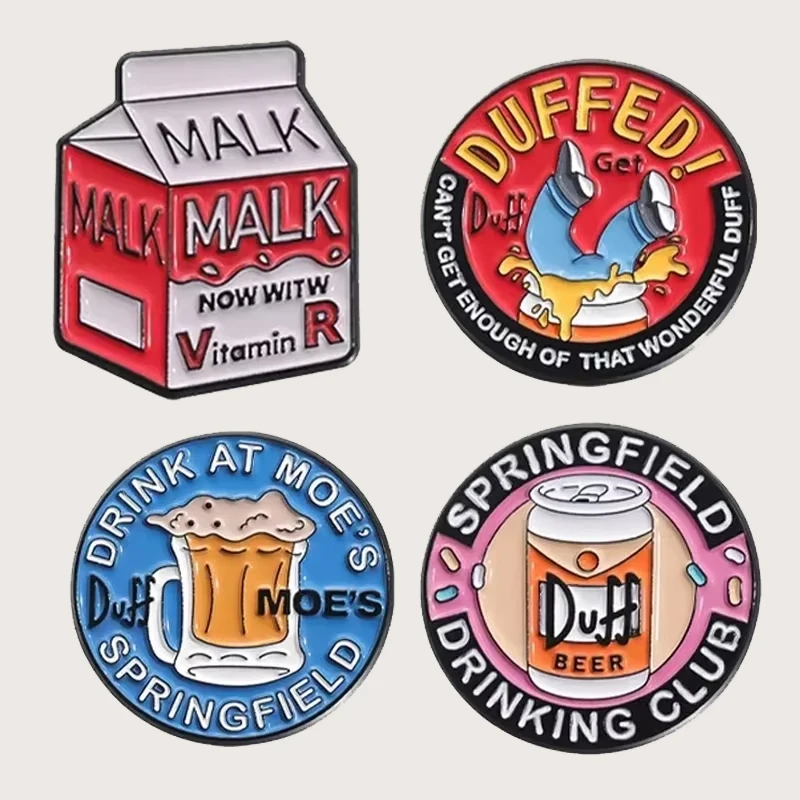 Drink At Moe’s Spring Field Club Brooch Funny Duff Beer Enamel Pins Lapel Badge Decorative Pin Fashion Jewelry Gifts for Friends
Drink At Moe’s Spring Field Club Brooch Funny Duff Beer Enamel Pins Lapel Badge Decorative Pin Fashion Jewelry Gifts for Friends