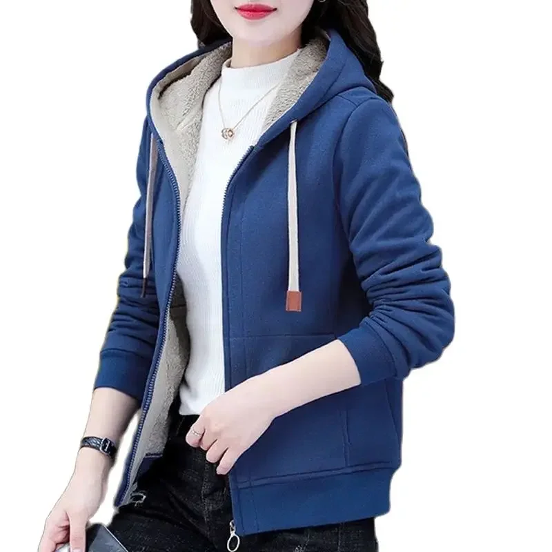 Pop Plush Thicken Sweatershirt Women's Autumn Cotton Thick Jacket Women Winter New Korean Casual Cardigan Hoodie Coat Solid Colo
Pop Plush Thicken Sweatershirt Women's Autumn Cotton Thick Jacket Women Winter New Korean Casual Cardigan Hoodie Coat Solid Colo