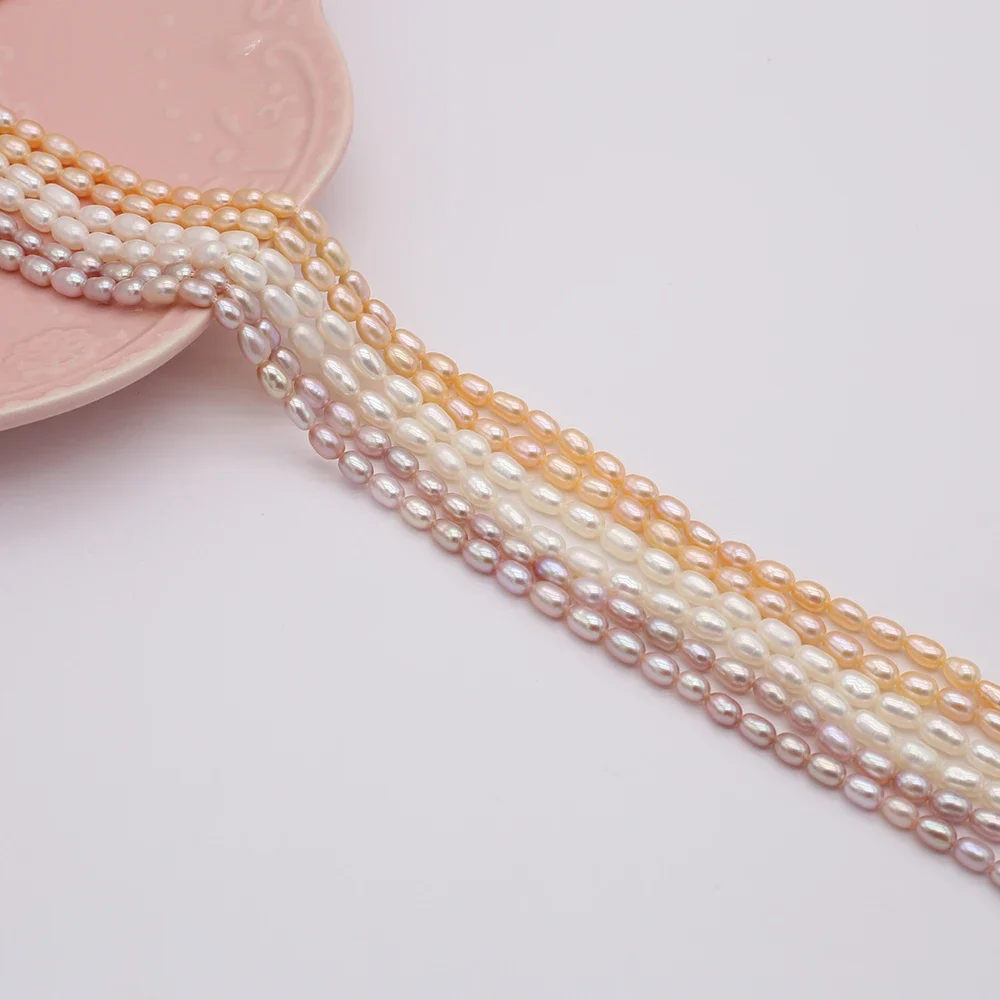 Natural Freshwater Pearl Rice Beads Exquisite Loose Bead For DIY Charm Bracelet Necklace Jewelry Accessories Making 3-4mm
Natural Freshwater Pearl Rice Beads Exquisite Loose Bead For DIY Charm Bracelet Necklace Jewelry Accessories Making 3-4mm