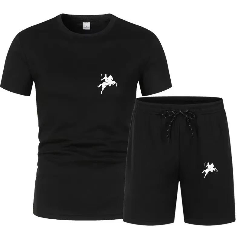 New fashion high-quality men's short-sleeved T-shirt + shorts two-piece jogging casual sportswear, breathable
New fashion high-quality men's short-sleeved T-shirt + shorts two-piece jogging casual sportswear, breathable