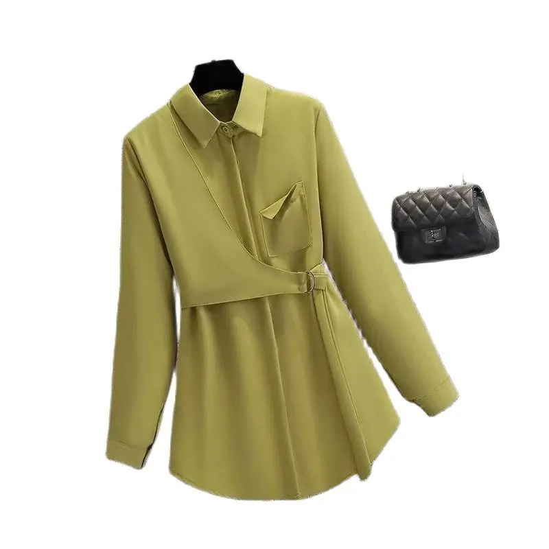 Women's Coat Spring Autumn 2023 New Thin Ladies Jacket Fat Sister Design Sense Medium Long Blouse Temperament Shirt Female
Women's Coat Spring Autumn 2023 New Thin Ladies Jacket Fat Sister Design Sense Medium Long Blouse Temperament Shirt Female