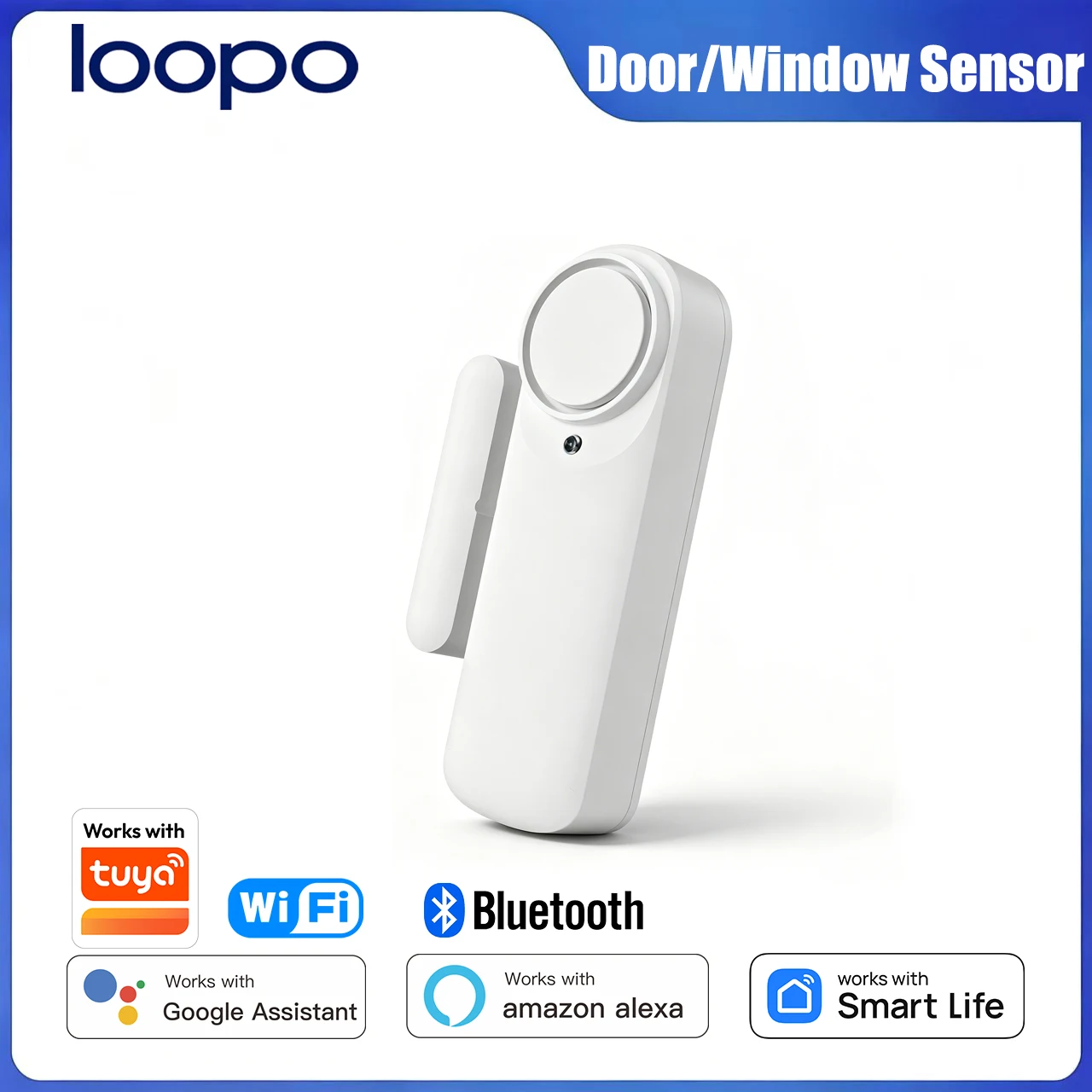 Tuya WiFi Magnetic Door Contact Sensor, Intelligent Scene Linkage, Works with Alexa Google Home, Home Security Protection Device
Tuya WiFi Magnetic Door Contact Sensor, Intelligent Scene Linkage, Works with Alexa Google Home, Home Security Protection Device